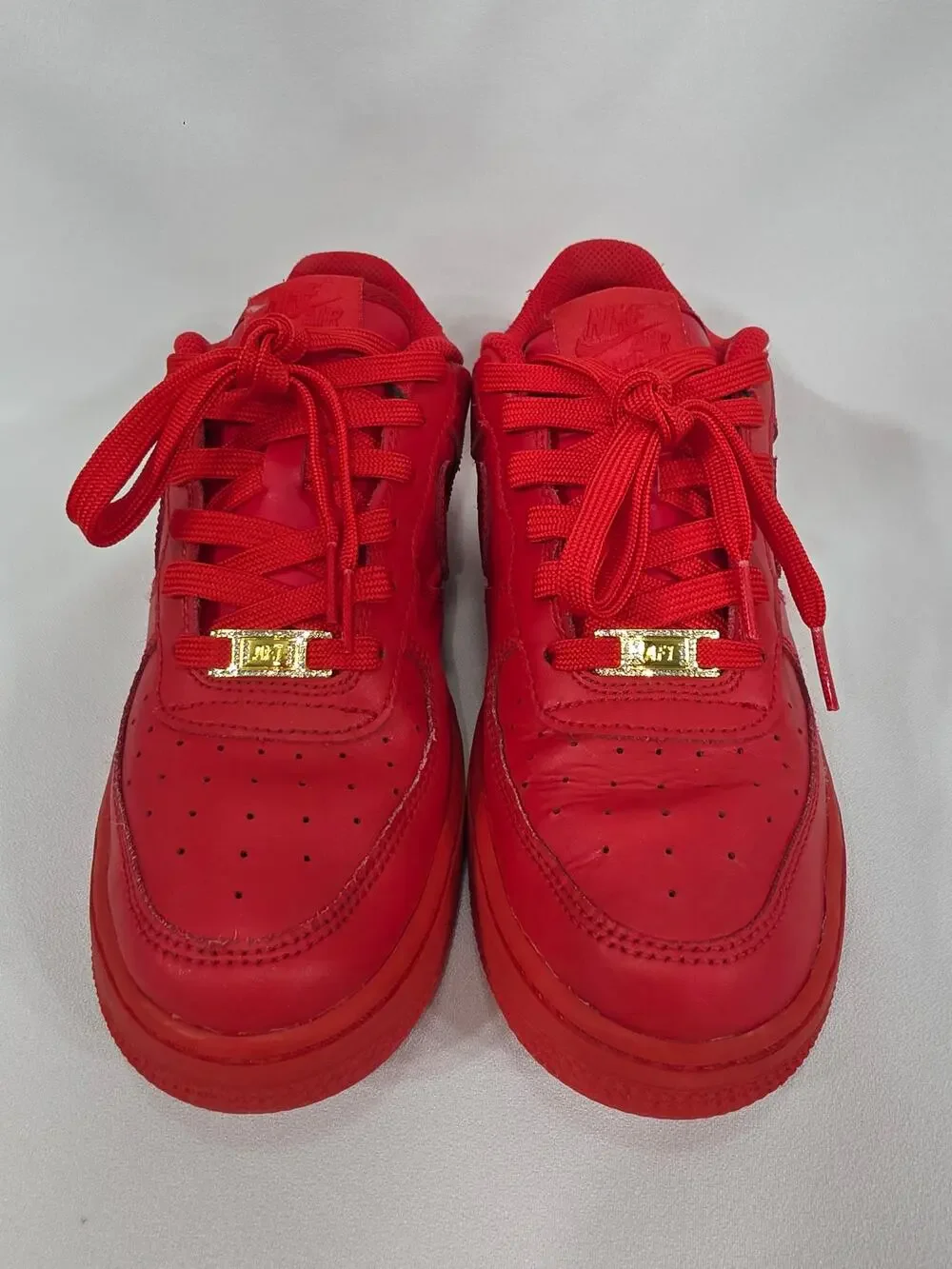 Nike Air Force 1 Low LV8 Leather University Red Big Kids Shoes Size 6.5Y